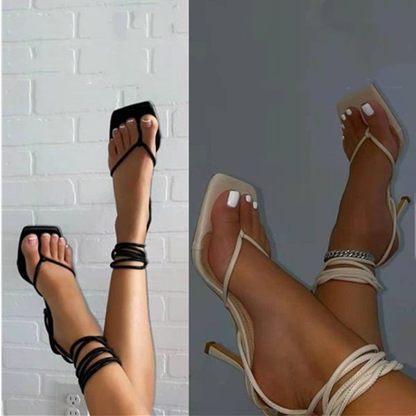 women plus size dress shoes high heels summer shoe club sandals slippers pu leather bandage lace-up square toe evening party wear solid colo, Black
women plus size dress shoes high heels summer shoe club sandals slippers pu leather bandage lace-up square toe evening party wear solid colo, Black