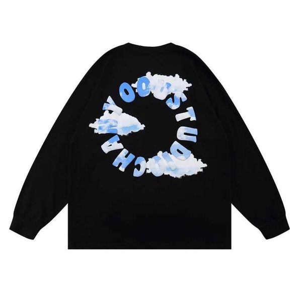 ins harajuku blue sky white clouds circle letter printed sweater men's guochao hip hop loose and lazy style top, Black
ins harajuku blue sky white clouds circle letter printed sweater men's guochao hip hop loose and lazy style top, Black