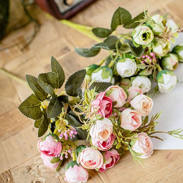 decorative flowers & wreaths 1 bouquet 15 buds artificial tea rose silk real touch fake flower leaf plants wedding decoration home garden fl
decorative flowers & wreaths 1 bouquet 15 buds artificial tea rose silk real touch fake flower leaf plants wedding decoration home garden fl