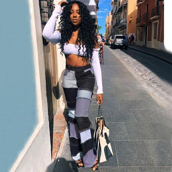 women flare ladies jeans feminino mujer spring autumn splicing high waist tight hip female denim pants trousers plus size women's, Blue
women flare ladies jeans feminino mujer spring autumn splicing high waist tight hip female denim pants trousers plus size women's, Blue