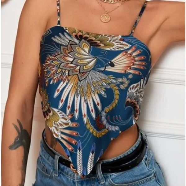 women's tanks & camis 2021 summer peacock print strap women tube camisole back bow cropped j242, White
women's tanks & camis 2021 summer peacock print strap women tube camisole back bow cropped j242, White