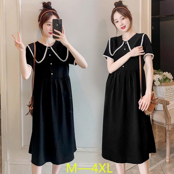 716# 2021 summer korean fashion black chiffon maternity long dress sweet chic a line clothes for pregnant women pregnancy dresses, White
716# 2021 summer korean fashion black chiffon maternity long dress sweet chic a line clothes for pregnant women pregnancy dresses, White