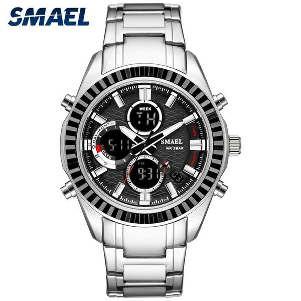 wristwatches 2021 smael fashion watches for men dual display waterproof quartz wrist watch stainless steel band alarm 1430, Slivery;brown
wristwatches 2021 smael fashion watches for men dual display waterproof quartz wrist watch stainless steel band alarm 1430, Slivery;brown