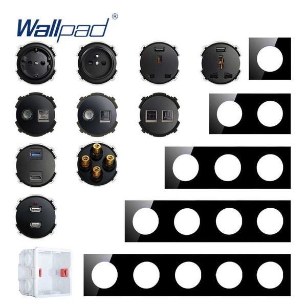 wallpad diy module black glass panel wall power socket electrical outlet function key combination 1 2 3 4 5 multiple frame
wallpad diy module black glass panel wall power socket electrical outlet function key combination 1 2 3 4 5 multiple frame