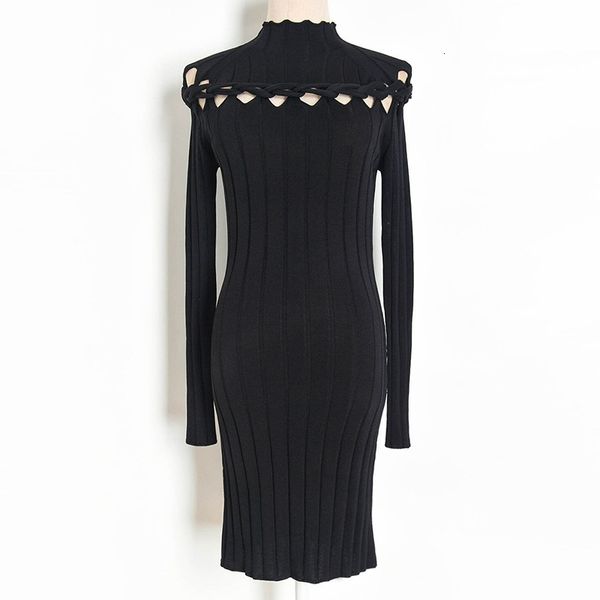 casual dresses brand design women fall winter hollow slim black white chic knit midi runway elegant luxury party clothes 78fn, Black;gray
casual dresses brand design women fall winter hollow slim black white chic knit midi runway elegant luxury party clothes 78fn, Black;gray