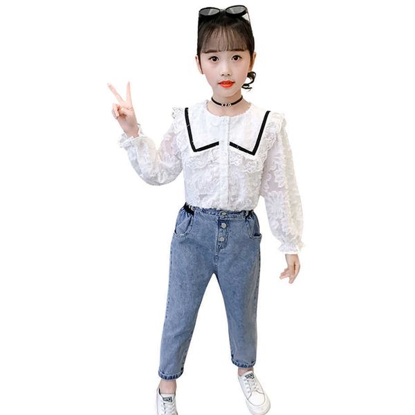 kids clothes girls lace blouse + jeans for girl outfit spring autumn childrens clothing 6 8 10 12 14 210528, White
kids clothes girls lace blouse + jeans for girl outfit spring autumn childrens clothing 6 8 10 12 14 210528, White