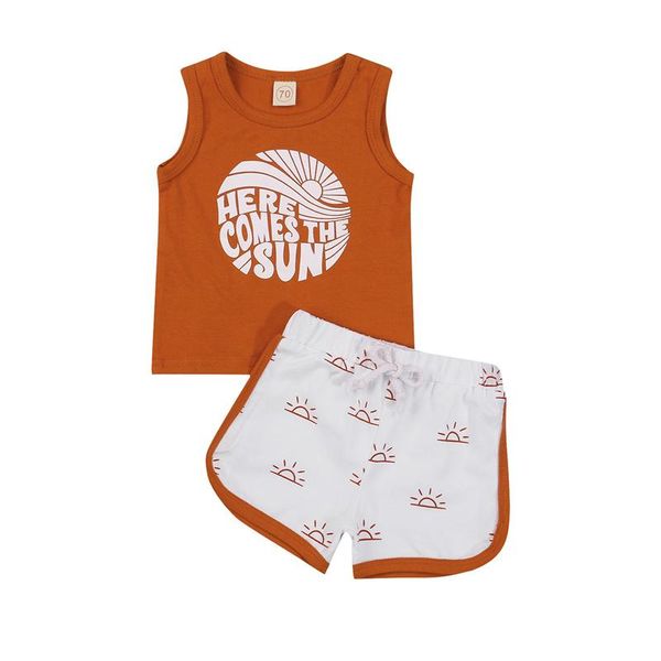 clothing sets infant baby tank + shorts, creative letter printing elastic waist drawstring casual style summer set, White
clothing sets infant baby tank + shorts, creative letter printing elastic waist drawstring casual style summer set, White