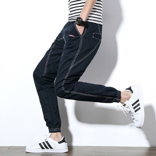 men's jeans midweight stripe striped mid cotton full length none autumn korean trendy denim trousers big size male byup, Blue
men's jeans midweight stripe striped mid cotton full length none autumn korean trendy denim trousers big size male byup, Blue