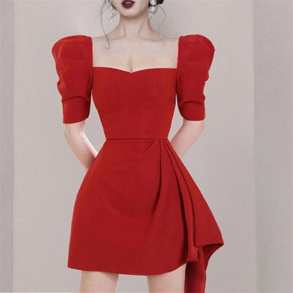 asymmetry women puffed sleeves dress square neck slim waist party dresses summer vintage elegant 210520, Black;gray
asymmetry women puffed sleeves dress square neck slim waist party dresses summer vintage elegant 210520, Black;gray