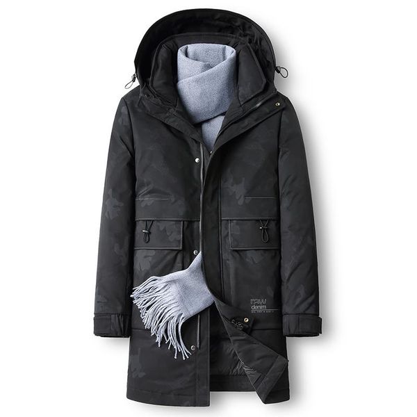 winter new hooded down jacket men's thick medium length warm casual downs jackets camouflage, Black
winter new hooded down jacket men's thick medium length warm casual downs jackets camouflage, Black