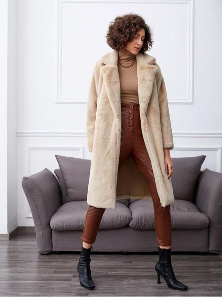 women's fur & faux women long coat brown stitching belt-artificial full sleeve winter warm casual fashion women's, Black
women's fur & faux women long coat brown stitching belt-artificial full sleeve winter warm casual fashion women's, Black