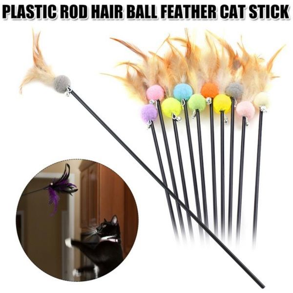 cat teaser toy feather playing fun wand kitten interactive toys stick rod for catcher
cat teaser toy feather playing fun wand kitten interactive toys stick rod for catcher