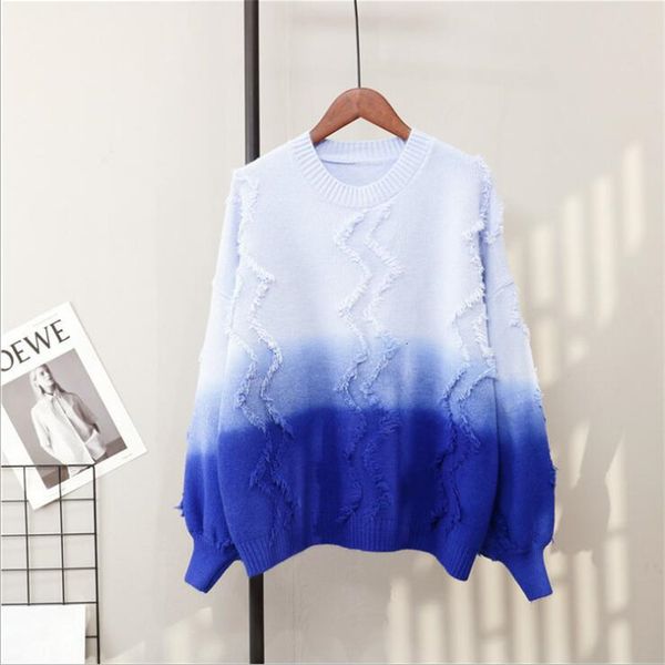 women's sweaters autumn and winter sweet beauty gradient o-neck tassel women loose student glp1, White;black
women's sweaters autumn and winter sweet beauty gradient o-neck tassel women loose student glp1, White;black