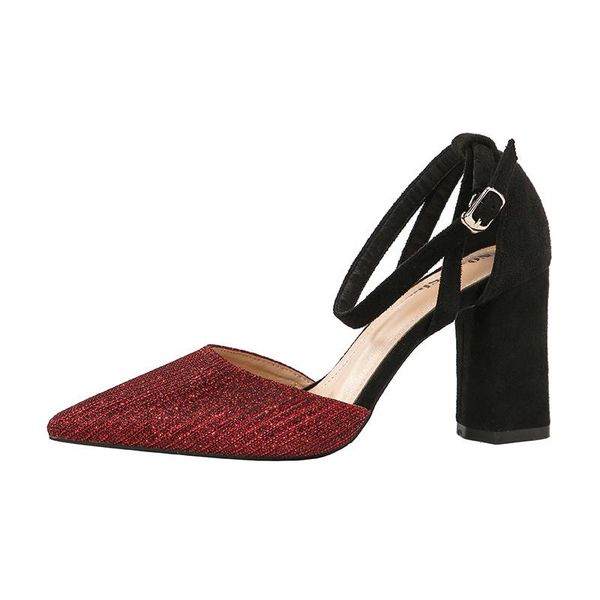 pumps women shoes red slip-on shallow wedding party pointed toe square heel 8cm high heels pump chaussures femme talon 52 dress, Black
pumps women shoes red slip-on shallow wedding party pointed toe square heel 8cm high heels pump chaussures femme talon 52 dress, Black