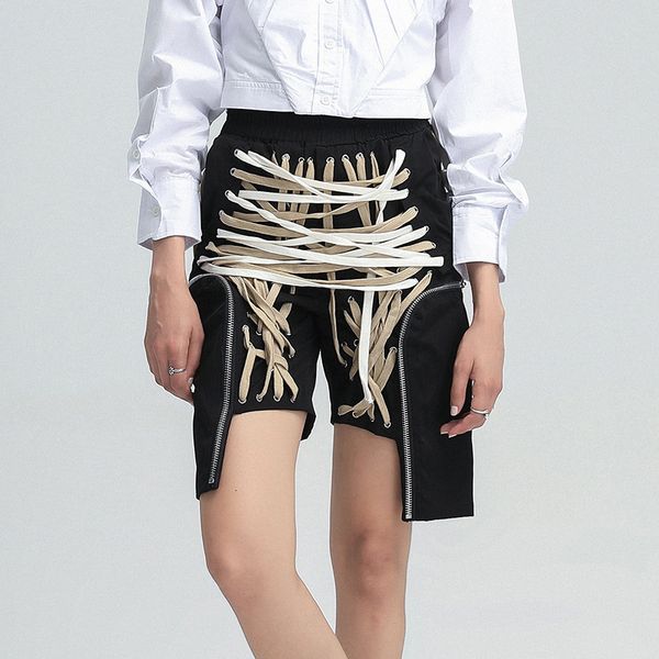 20 most recent bandage lace drawstrings to high-street handicraft pocket multi-level elastic waist short stylish women's pants, White
20 most recent bandage lace drawstrings to high-street handicraft pocket multi-level elastic waist short stylish women's pants, White
