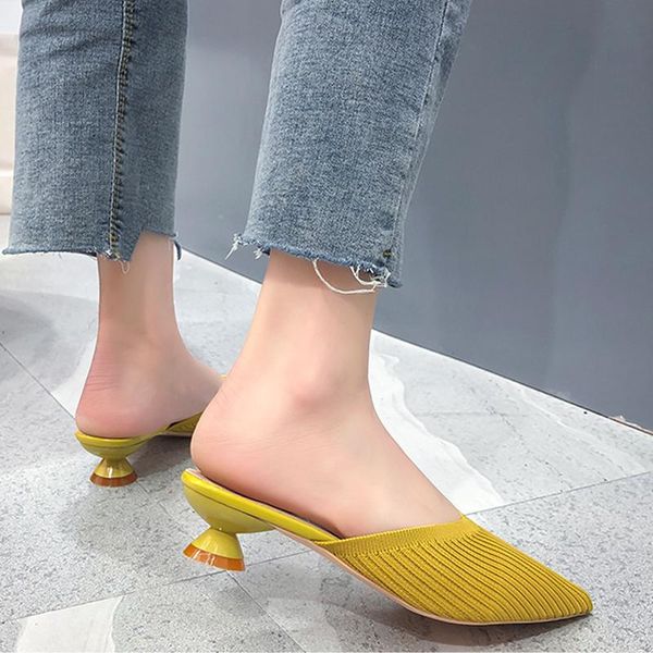 slippers knitted sandals and women 2021 spring fashion outer wear thick heels low heel pointed half, Black
slippers knitted sandals and women 2021 spring fashion outer wear thick heels low heel pointed half, Black