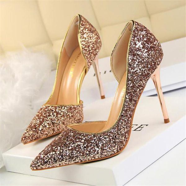 dress shoes women pumps extrem high heels thin female wedding gold sliver white ladies, Black
dress shoes women pumps extrem high heels thin female wedding gold sliver white ladies, Black