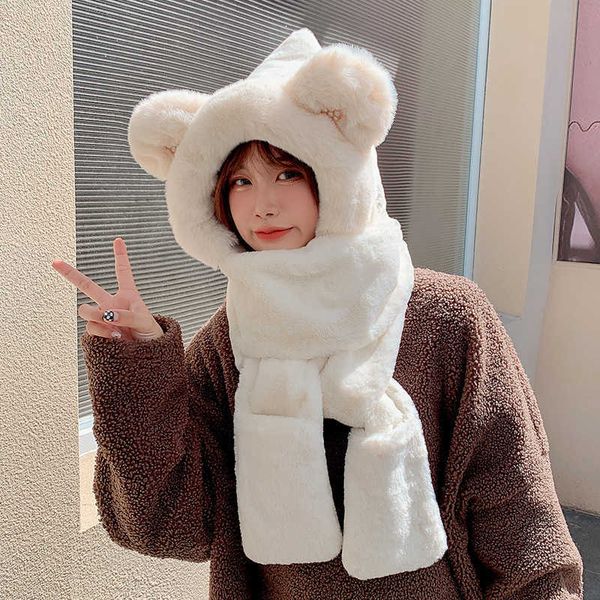 new korean plush warm autumn winter little bear ears hat scarf gloves three piece set white pink grey beanie gift 2021, Blue;gray
new korean plush warm autumn winter little bear ears hat scarf gloves three piece set white pink grey beanie gift 2021, Blue;gray