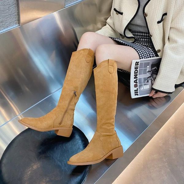 boots suede pointed toe knee high 2021 fall winter women mid-heel western back zipper ladies casual fashion, Black
boots suede pointed toe knee high 2021 fall winter women mid-heel western back zipper ladies casual fashion, Black