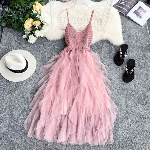 women tulle dress summer mesh high waist hem asymmetrical pleated fairy female slim es 210429, Black;gray
women tulle dress summer mesh high waist hem asymmetrical pleated fairy female slim es 210429, Black;gray