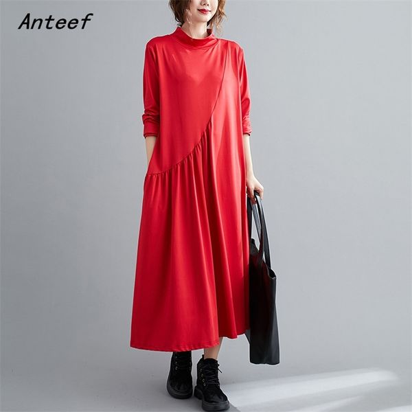 long sleeve plus size knitted vintage for women casual loose spring autumn dress elegant clothes ladies dresses 210517, Black;gray
long sleeve plus size knitted vintage for women casual loose spring autumn dress elegant clothes ladies dresses 210517, Black;gray