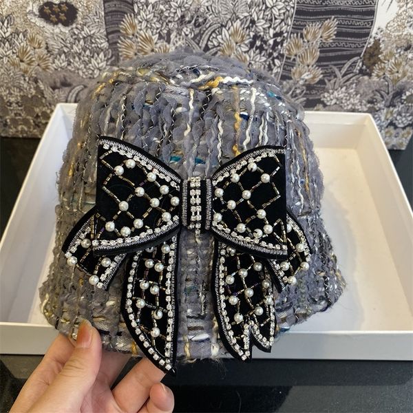 bow bucket hat autumn and winter new signature cap children's elegant little fragrance fisherman's hat daily good match basin hats, Blue;gray
bow bucket hat autumn and winter new signature cap children's elegant little fragrance fisherman's hat daily good match basin hats, Blue;gray