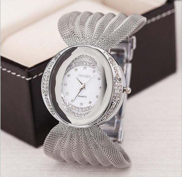 arrival luxurious ladies wristwatch eliptical dial wide silver mesh bracelet watch womens fashion watches quartz wristwatches, Slivery;brown
arrival luxurious ladies wristwatch eliptical dial wide silver mesh bracelet watch womens fashion watches quartz wristwatches, Slivery;brown