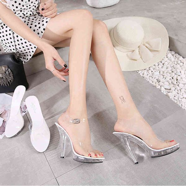 dress shoes pvc women slippers fashion high heeled 12cm sandals clear heels open toe mules transparent female party p106, Black
dress shoes pvc women slippers fashion high heeled 12cm sandals clear heels open toe mules transparent female party p106, Black