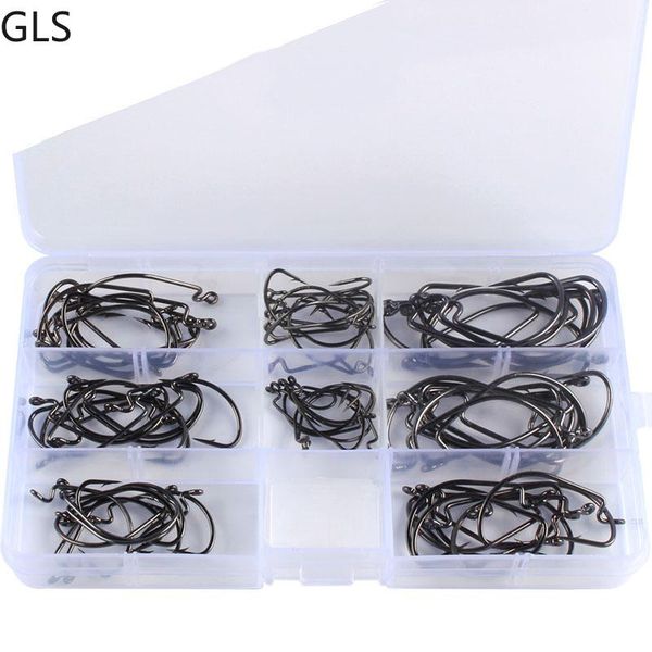 fishing hooks 80pcs/ set soft worm lure barbed carp hook quality high carbon steel wide crank offset fishhook
fishing hooks 80pcs/ set soft worm lure barbed carp hook quality high carbon steel wide crank offset fishhook