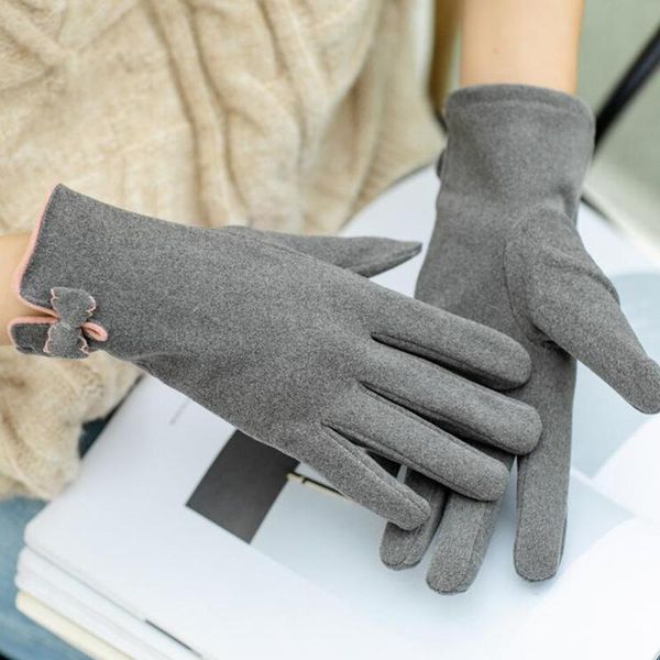 five fingers gloves woman' winter thin bow full finger cold touch screen warm cycling for sports outdoor windproof driving mittens r74, Blue;gray
five fingers gloves woman' winter thin bow full finger cold touch screen warm cycling for sports outdoor windproof driving mittens r74, Blue;gray