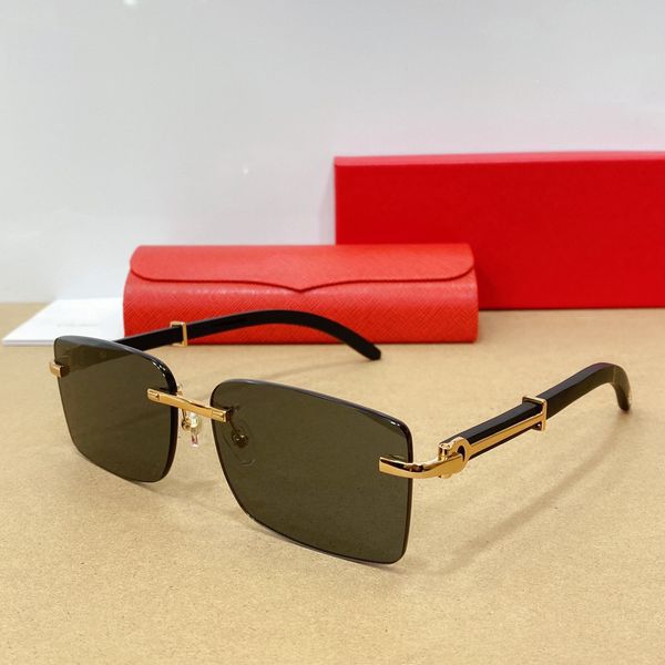 new fashion design sunglasses for men square frame rimless wooden temples simple and versatile style popular outdoor uv400 protection glasse, White;black
new fashion design sunglasses for men square frame rimless wooden temples simple and versatile style popular outdoor uv400 protection glasse, White;black