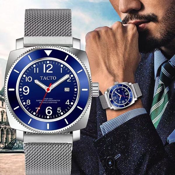 wristwatches 2021 tacto men's fashion mens watches sports steel blue removable bezel ar watch 50m waterproof, Slivery;brown
wristwatches 2021 tacto men's fashion mens watches sports steel blue removable bezel ar watch 50m waterproof, Slivery;brown