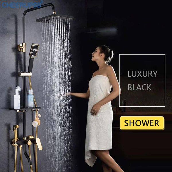bathroom black rainfall shower set luxury high pressure thermostatic showers system brass bidet sprayer bath mixer faucet modern sets
bathroom black rainfall shower set luxury high pressure thermostatic showers system brass bidet sprayer bath mixer faucet modern sets