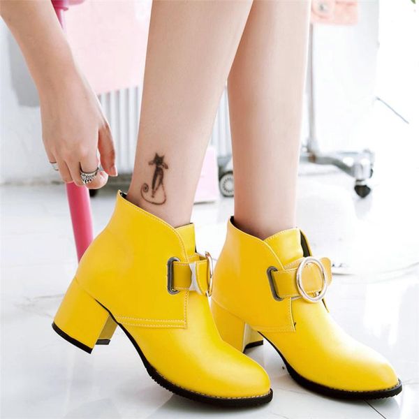 dress shoes casual wedding mary jane women pu leather chunky high heels party pumps round toe ankle boots lady office, Black
dress shoes casual wedding mary jane women pu leather chunky high heels party pumps round toe ankle boots lady office, Black