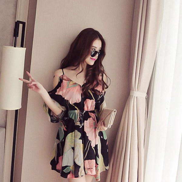 casual dresses dress women clothes summer korean print off shoulder chiffon shows thin v-neck suspender waist ruffle 3h3m, Black;gray
casual dresses dress women clothes summer korean print off shoulder chiffon shows thin v-neck suspender waist ruffle 3h3m, Black;gray