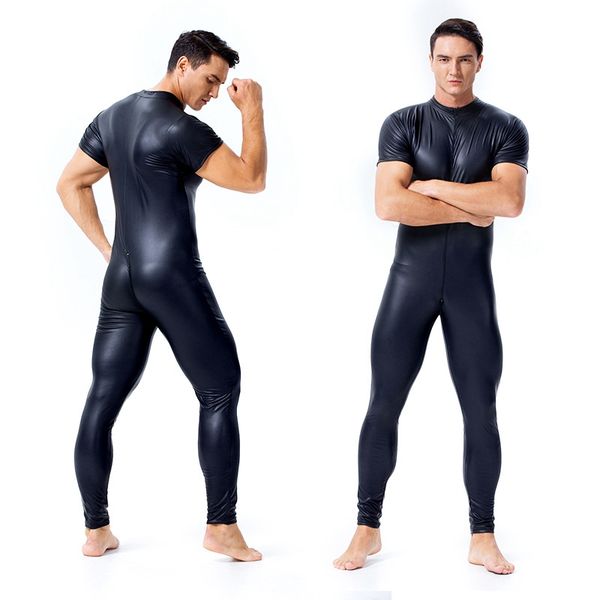 catsuit costumes men wetlook faux leather double zipper open crotch pvc lingerie bodysuit gay lingerie latex catsuit fetish wear co, Black
catsuit costumes men wetlook faux leather double zipper open crotch pvc lingerie bodysuit gay lingerie latex catsuit fetish wear co, Black