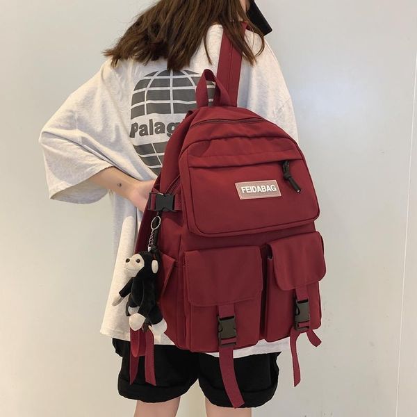 backpack solid students monkey pendant bag for big girls youth men travel women female knapsack
backpack solid students monkey pendant bag for big girls youth men travel women female knapsack