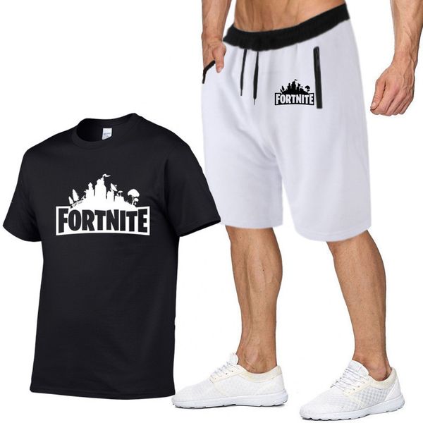 fashion men's tracksuits game fortnit fortress night personality cotton short sleeve printed t-shirt + shorts casual sports suit, Gray
fashion men's tracksuits game fortnit fortress night personality cotton short sleeve printed t-shirt + shorts casual sports suit, Gray