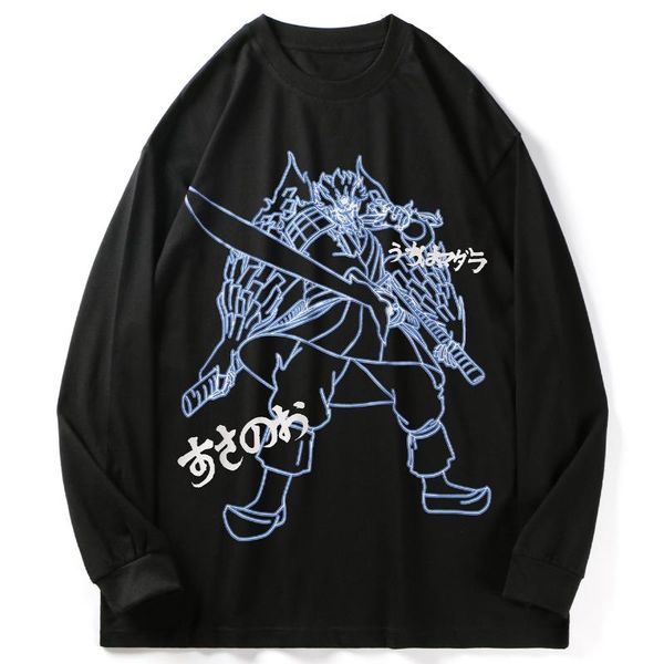men's t-shirts lacible harajuku hip hop japanese cartoon anime samurai graphic long sleeve tees streetwear men warrior cotton pullover, White;black
men's t-shirts lacible harajuku hip hop japanese cartoon anime samurai graphic long sleeve tees streetwear men warrior cotton pullover, White;black