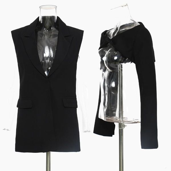 women's tracksuits asymsay spring autumn blazers jackets women fashion black sleeveless vest + long sleeve short two piece suit al1785, Gray
women's tracksuits asymsay spring autumn blazers jackets women fashion black sleeveless vest + long sleeve short two piece suit al1785, Gray