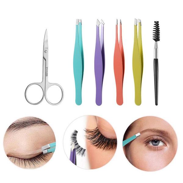 eyebrow tweezers women 6pcs full size professional kit precision set for hair removal makeup tools & stencils
eyebrow tweezers women 6pcs full size professional kit precision set for hair removal makeup tools & stencils