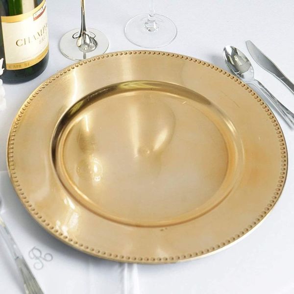 dishes & plates 12pcs gold plastic beaded charger 13 inch round wedding party decroation dinner chargers tabledecor
dishes & plates 12pcs gold plastic beaded charger 13 inch round wedding party decroation dinner chargers tabledecor