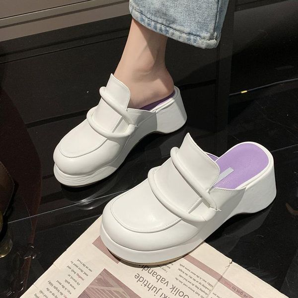 solid color mules slippers women chunky high heel platform slides white khaki black summer sandals casual heels
solid color mules slippers women chunky high heel platform slides white khaki black summer sandals casual heels