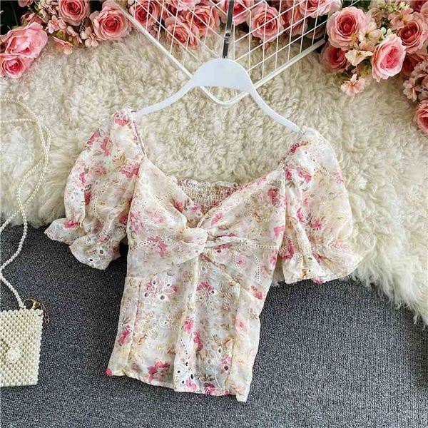 women's knits & tees elegant retro floral chiffon shirt women's summer v-neck twisted slim puff sleeve embroidery blouse lady shor, White
women's knits & tees elegant retro floral chiffon shirt women's summer v-neck twisted slim puff sleeve embroidery blouse lady shor, White