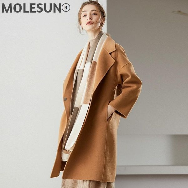 women's wool & blends in 2021, 100%wool autumn/winter fashion woollen coat for women, medium length over the knee hepburn styl, Black
women's wool & blends in 2021, 100%wool autumn/winter fashion woollen coat for women, medium length over the knee hepburn styl, Black