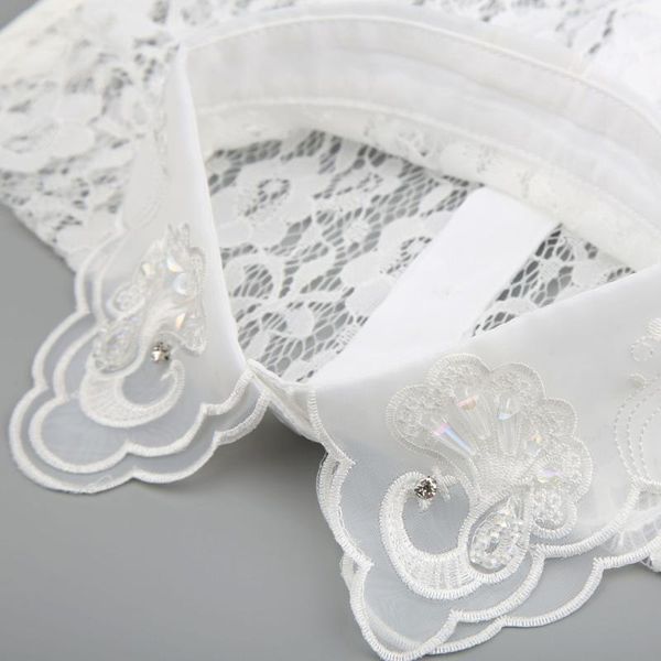 bow ties women sweater lapel fake false collar white embroidered lace half shirt tie detachable collars button blouse decor, Black;gray
bow ties women sweater lapel fake false collar white embroidered lace half shirt tie detachable collars button blouse decor, Black;gray