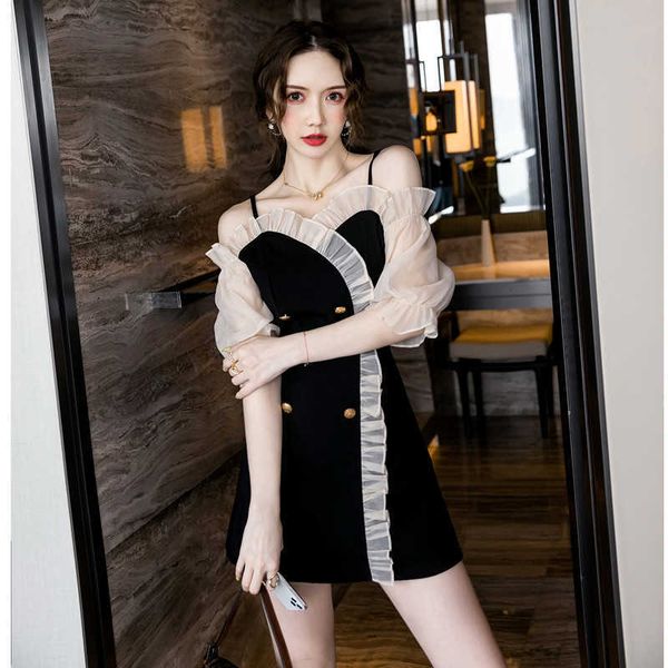 french hepburn slim black dr's 2021 summer style suit sling short sleeve drs, Black;gray
french hepburn slim black dr's 2021 summer style suit sling short sleeve drs, Black;gray