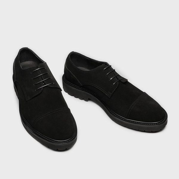 handmade men's dress shoes genuine cow suede leather formal oxfords wedding party business office plain toe men g253, Black
handmade men's dress shoes genuine cow suede leather formal oxfords wedding party business office plain toe men g253, Black