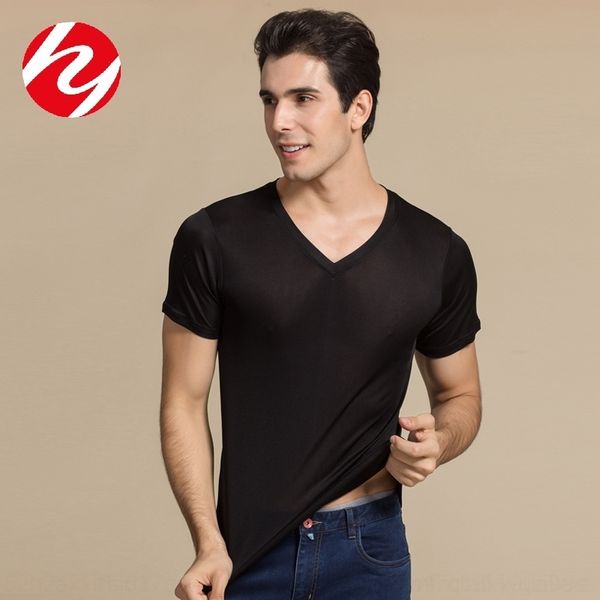 aok 2021 summersilk v-neck t-women's men's t-shirts) short sleeve mulberry silk double knitted bottomed t-shirt, White;black
aok 2021 summersilk v-neck t-women's men's t-shirts) short sleeve mulberry silk double knitted bottomed t-shirt, White;black