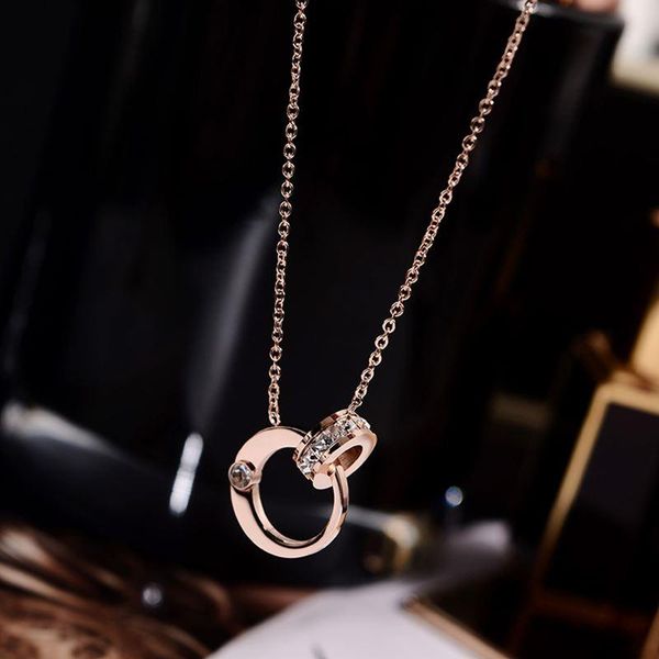 pendant necklaces 2021 rose gold color chic fashion round crystal necklace titanium steel jewelry woman gift not fade wholesale, Silver
pendant necklaces 2021 rose gold color chic fashion round crystal necklace titanium steel jewelry woman gift not fade wholesale, Silver